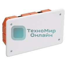 Коробка распаячная ОП 172х96х45 КМ41026 для полых стен (с саморезами пластиковые лапки с крышкой) IEK UKG11-172-096-045-P