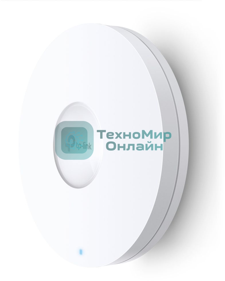 Точка доступа TP-Link 11AX dual-band ceiling access point, up to 1200 Mbit/s at 5 GHz and up to 574 Mbit/s at 2.4 GHz, 1 10/100/1000Mbps LAN port, support PoE 802.3at standard, support BSS coloring, Seamless Roaming, Mesh, Band Steering, Airtime Fairness, MU-MIMO, ma