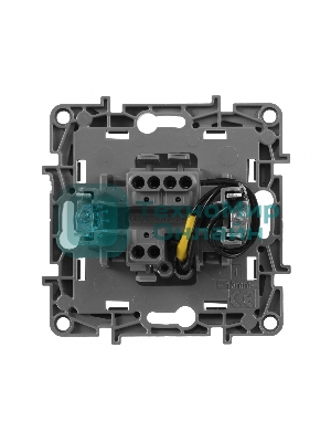 Переключатель с подсветкой, 10AX, антрацит