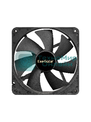 Вентилятор для корпуса ExeGate ExtraSilent ES14025B3P черный, 140 мм, 850 об/мин, 16.5 дБ, 3 pin