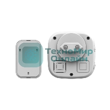 Звонок дверной беспроводной Rexant в розетку мигающий 36 мелодий IP44 (белый/серый)