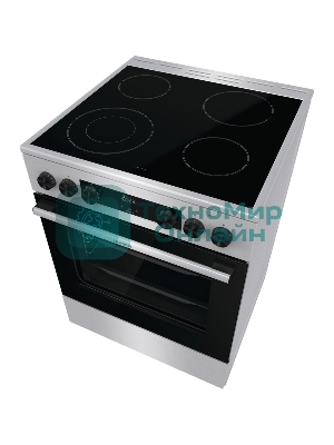 Плита электрическая Gorenje GECS6C70XC серебристый, конфорок 4 электрических, духовка 71 л, 60 см x 85 см x 60 см