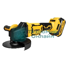 Машина шлифовальная угловая Denzel аккумуляторная бесщет. AGH-BL-20-125, Li-Ion, 20 В