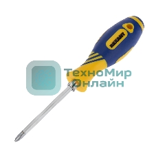 Отвертка комбинированная Rexant, двухсторонний стержень 120 мм (Крестовая PH 2, Шлицевая SL 6 мм), двухкомпонентная рукоятка