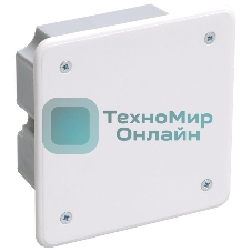 Коробка распаячная ОП 92х92х45 КМ41021 для полых стен (с саморезами метал. лапки. с крышкой) IEK UKG11-092-092-040-M