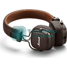 Беспроводные/проводные наушники Marshall Major IV коричневый, накладные, Bluetooth + проводной, беспроводная зарядка, до 80 ч