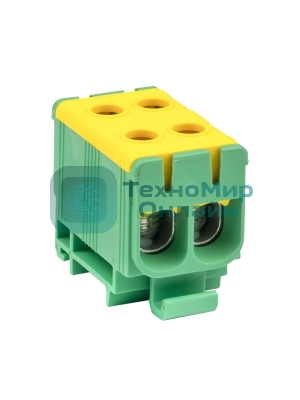 Клемма силовая вводная двойная КСВ 16-50 желто-зеленая EKF PROxima plc-kvs2-16-50-y-green EKF
