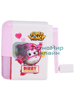 Точилка для карандашей механическая Deli ER10409 Super Wings, 1 отверстие, пластик, ассорти