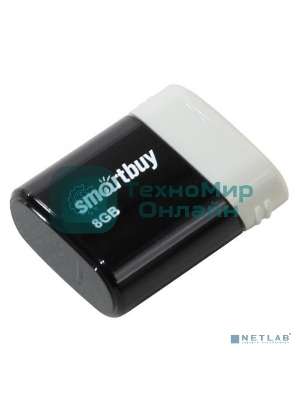 Флешка USB Smartbuy LARA black (SB8GBLara-K), 8Gb, USB 2.0, R/W 15/5, черный/белый