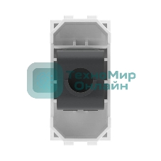 Компьютерная розетка RJ-45 кат.5Е (разъем PcNet), белая, 1мод. ДКС 76654B