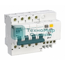 Выключатель автоматический дифференциального тока DEKraft 4п C 25А 30мА тип AC 4.5кА ДИФ-101 6.5мод DeKraft 15022DEK