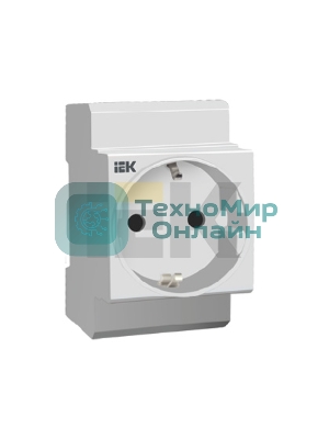 Розетка силовая РАр10-3-ОП с заземл. на DIN-рейку IEK MRD10-16