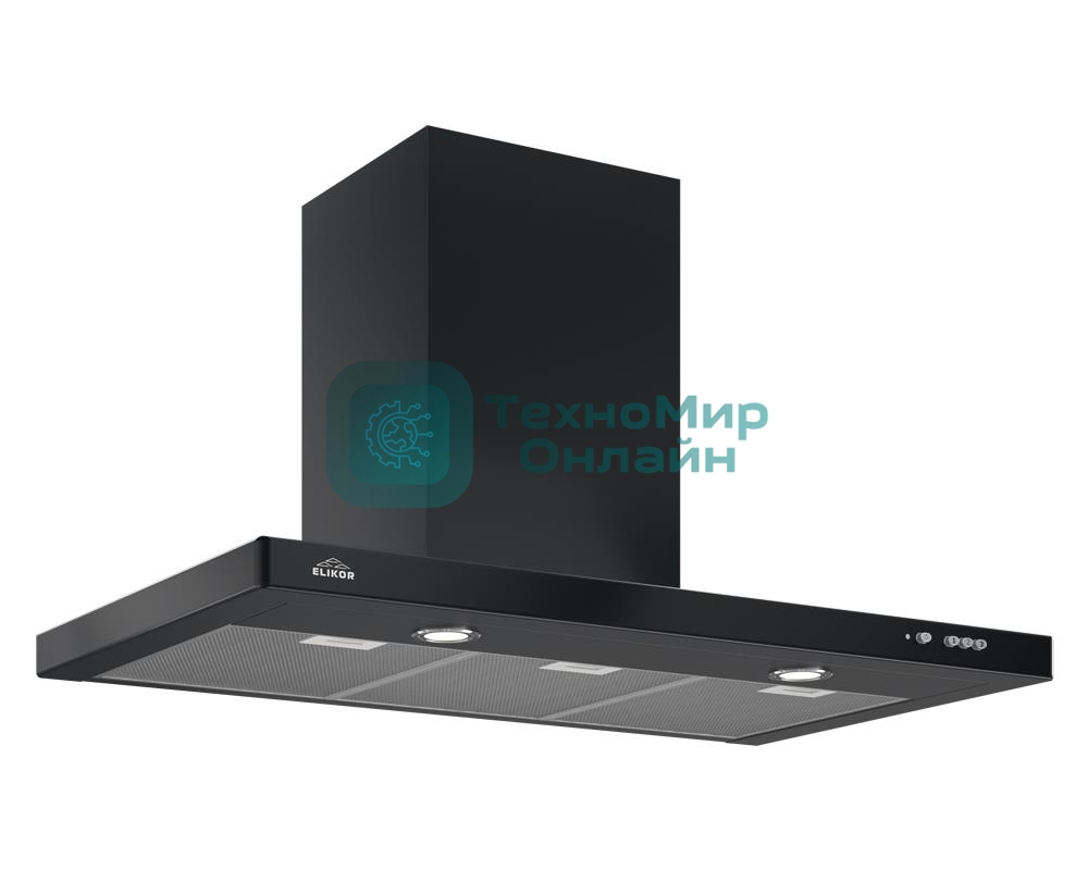Вытяжка каминная Elikor Квадра 90П-650-К3Д антрацит, 90 см, 650 куб. м/ч, 56 дБ