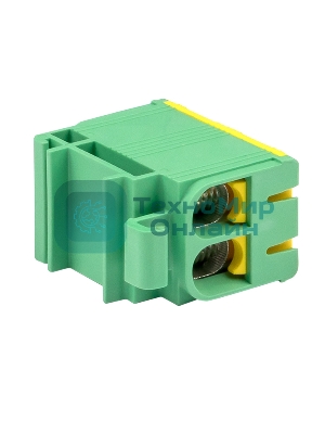 Клемма силовая вводная двойная КСВ 16-50 желто-зеленая EKF PROxima plc-kvs2-16-50-y-green EKF