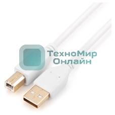 Кабель а/в GoPower Длина 1.8 м Разъемы USB A (M)-USB B (M) белый 00-00028931