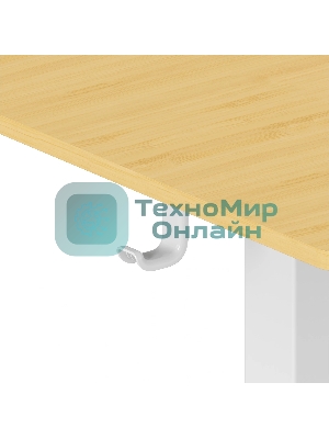 Стол компьютерный Cactus CS-ED-WTBAM столешница бамбук, бежевый, каркас белый