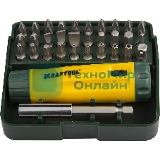 Набор KRAFTOOL Отвертка реверсивная с битами и адаптером, Cr-V, 32 предмета 26142-H32