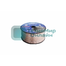 Кабель акустический Rexant 2х1,00 мм², прозрачный BLUELINE, бухта 100 м