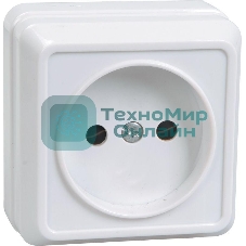 Розетка 1-м ОП Октава 10А IP20 без заземл. белый IEK ERO10-K01-10-DC