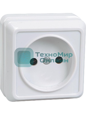 Розетка 1-м ОП Октава 10А IP20 без заземл. белый IEK ERO10-K01-10-DC