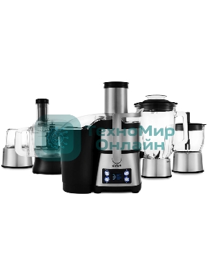 Кухонный комбайн Kitfort KT-1395 800Вт серебристый/черный