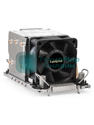 Кулер для процессора ExeGate ESNK-P0078AP4.PWM.2U.4189.Cu серебристый, 60 мм, алюминий/медь, 8000 об/мин, 54.3 дБ, 4 pin, 300 Вт, 66.3 мм