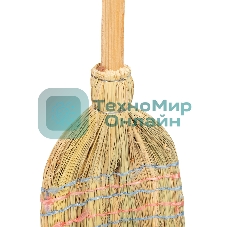 Метла Россия натуральная, деревянный черенок 93337