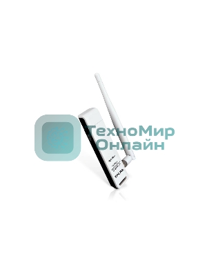 Адаптер TP-Link SOHO TL-WN722N 150Mbps High Gain Wireless N USB Adapter with Cradle, 1T1R, 2.4GHz, 802.11n/g/b, 1 detachable antenna