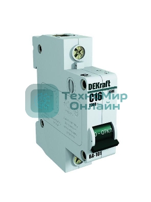 Выключатель автоматический DEKraft 1п C 16А 4.5кА ВА-101 11054DEK