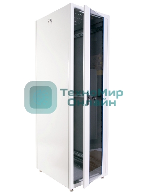 Шкаф телекоммуникационный напольный ЭКОНОМ 48U (600 × 800) дверь стекло, дверь металл