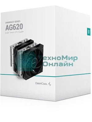 Кулер Deepcool AG620 R-AG620-BKNNMN-G-1 серебристый/черный 120мм алюминий+медь 1850rpm 29.4db 260W 157мм