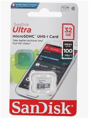 Флеш карта microSD 32Gb SanDisk microSDHC Class 10 Ultra UHS-I 100MB/s