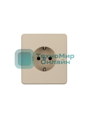 Розетка KRANZ ROUND 1-ая с/з с/у, со шторками 16А шелк