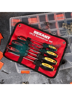 Набор отверток 7 предметов (крестовые и шлицевые) Rexant