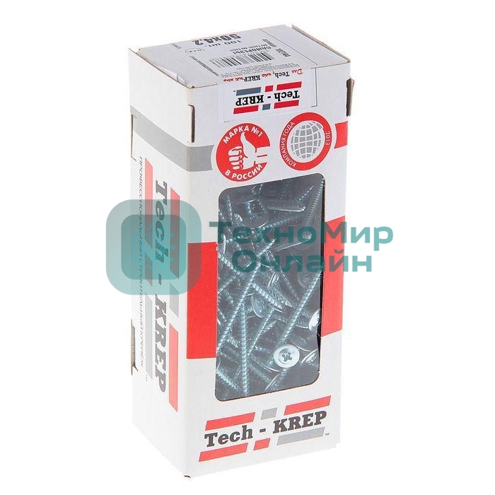 Саморез для тонкого метал. листа со сверлом 4.2х32 (уп. 200 шт) коробка Tech-Krep 102152