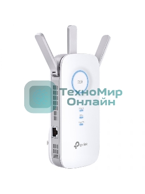 Усилитель сигнала TP-Link AC1900 Wi-Fi Range Extender 600 Mbps at 2.4 GHz + 1300 Mbps at 5 GHz; 3 × External Antennas, 1 × Gigabit Port, Wall Plugged; Tether App, WPS, Intelligent Signal Light, Access Control, Power Schedule, LED Control, RE/AP Mode, OneMe, MU-MIMO