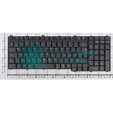 Клавиатура для ноутбука Toshiba Satellite A500 A505 L350 L355 L500 L505 L550 P200 черная матовая