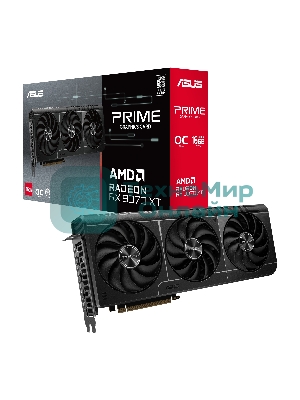 Видеокарта Asus PCI-E PRIME-RX9070XT-O16G AMD Radeon RX 9070XT 16Gb 256bit GDDR6 2460/20000 HDMIx1 DPx3 HDCP Ret