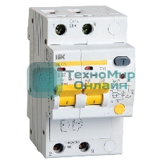 Выключатель автоматический дифференциального тока 2п C 32А 30мА тип A 4.5кА АД-12М IEK MAD12-2-032-C-030