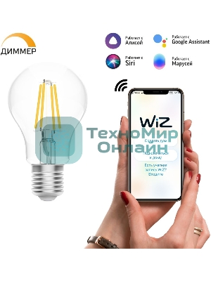 Лампа светодиодная филаментная Gauss Smart Home DIM E27 A60 7 Вт 1/10/40