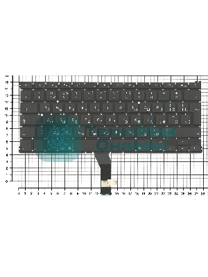 Клавиатура для ноутбука MacBook A1369 большой ENTER без подсветки 2010+