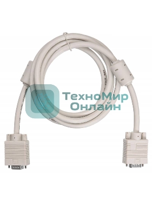Кабель VGA Buro CAB016S-06 VGA HD15 (m)/VGA HD15 (m) 1.8м феррит.кольца