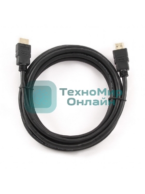 Кабель Cablexpert HDMI CC-HDMI4-15, 19M/19M, v2.0, медь, позол.разъемы, экран, 4.5м, черный, пакет