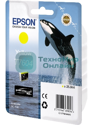 Картридж струйный Epson C13T76044010 желтый (26 мл) для SC-P600