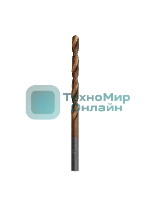 Сверло по металлу Matrix, 4 мм, HSS, нитридтитановое покрытие, цилиндрический хвостовик