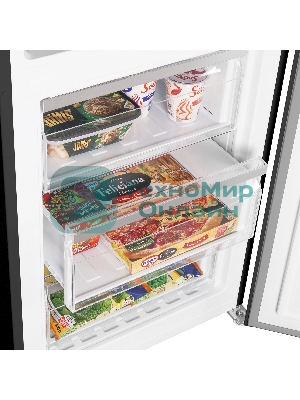 Холодильник Maunfeld MFF185NFB Inverter черный двухкамерный инвертор 240/100л морозилка снизу, No Frost