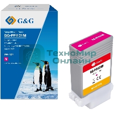 Картридж струйный G&G GG-PFI121M пурпурный (130мл) для Canon imagePROGRAF TM-250/255/350/355