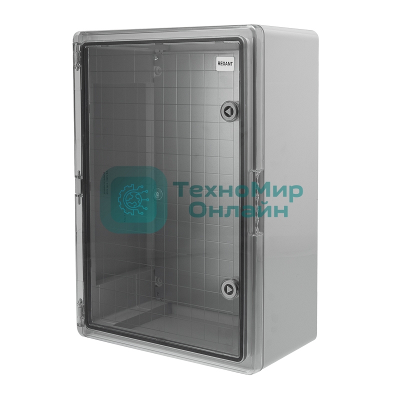 Корпус пластиковый ЩМПп Rexant с прозрачной дверцей и монтажной панелью 500х350х190мм, АБС, УХЛ1, IP65