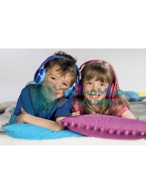 Наушники мониторы Hama Blink`n Kids 1.2м розовый проводные (оголовье)