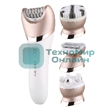 Прибор для ухода за кожей Galaxy Line GL 4960, белый, 2 скорости, 45 минут непрерывной работы, защита от водяных брызг и струй воды с любого направления, 4 основных и 2 дополнительные насадки, индикаторы работы и зарядки